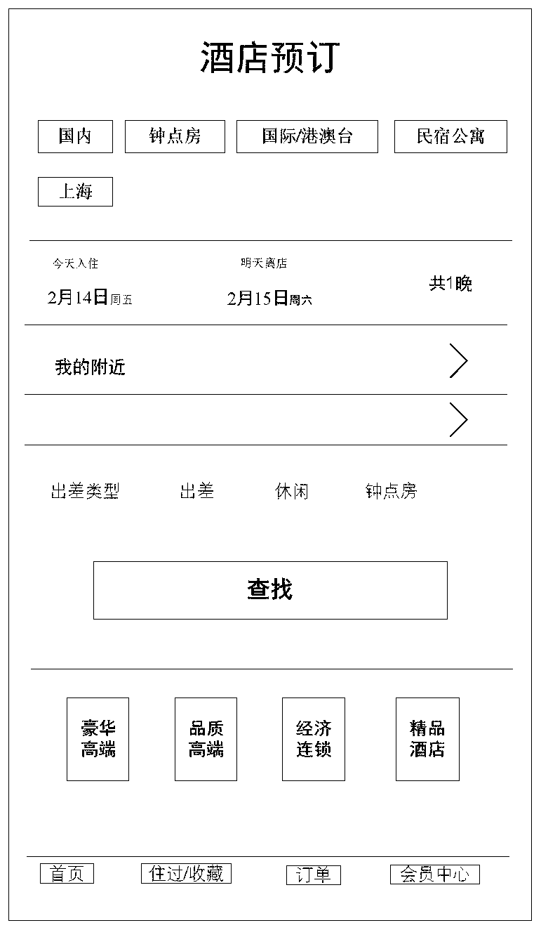 Hotel information display method and device, hotel information management method and device, electronic equipment and cloud service system