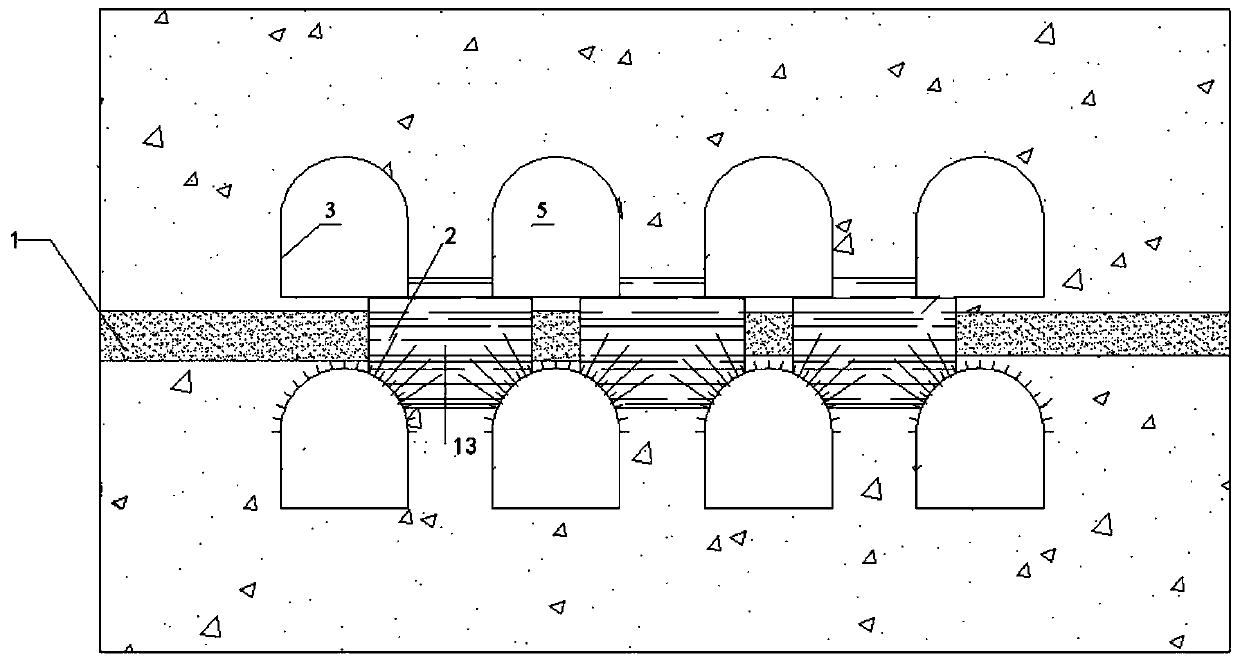 Multi-tunnel construction method based on soft interlayer