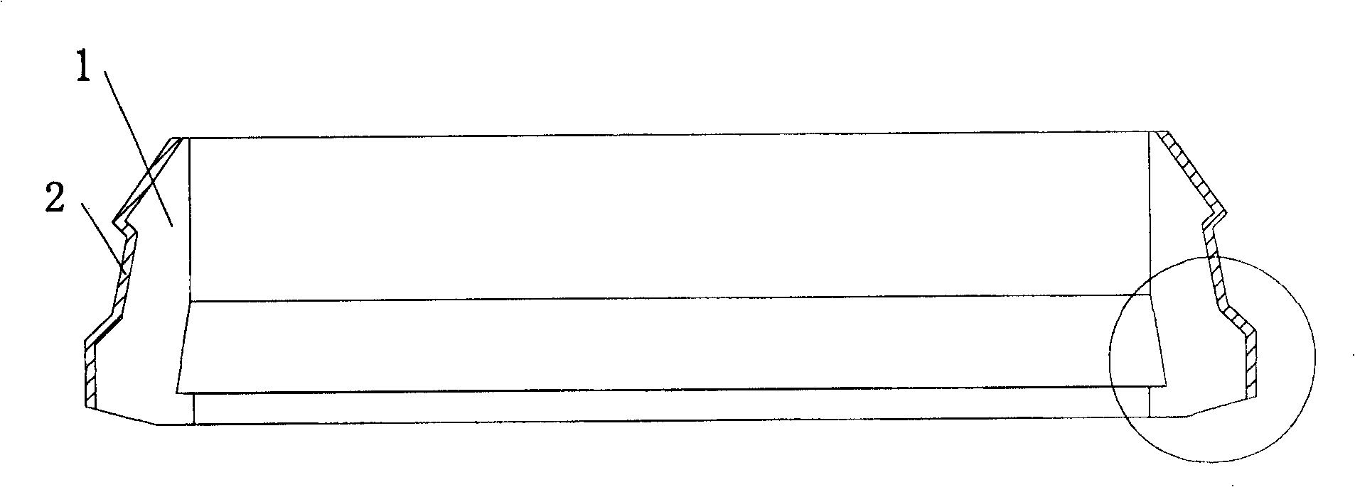 Pipe joint rear cutting ferrule and heat processing method