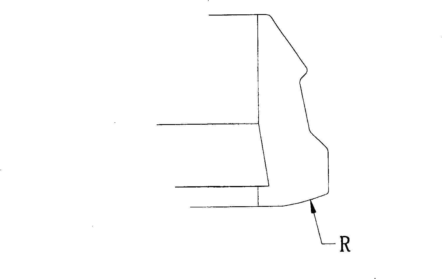 Pipe joint rear cutting ferrule and heat processing method