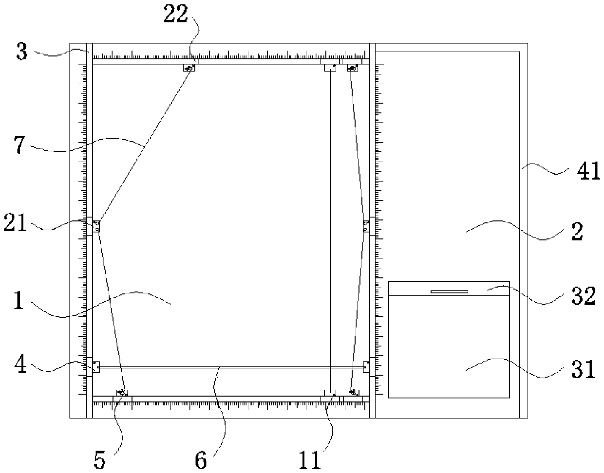 Working table for clothing design