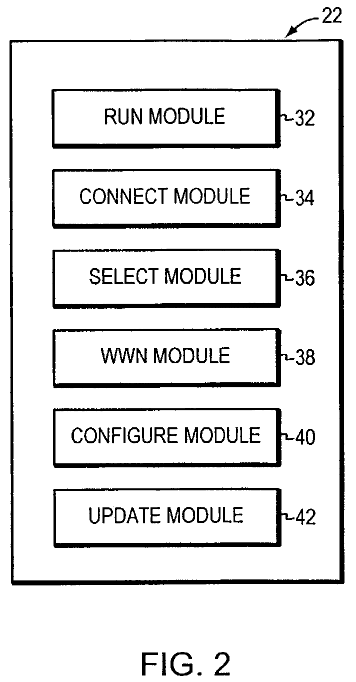 System and method for configuring a host for operationally cooperating with data storage system and including selective host adapter settings