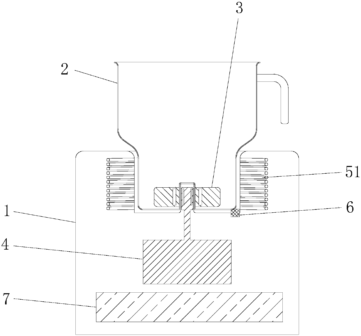 Stirring and heating device