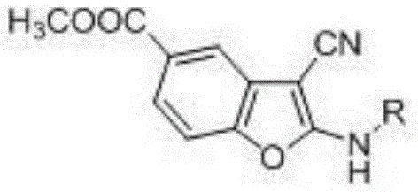 A kind of 2-alkylamino-3-cyanobenzofuran compound and its preparation method