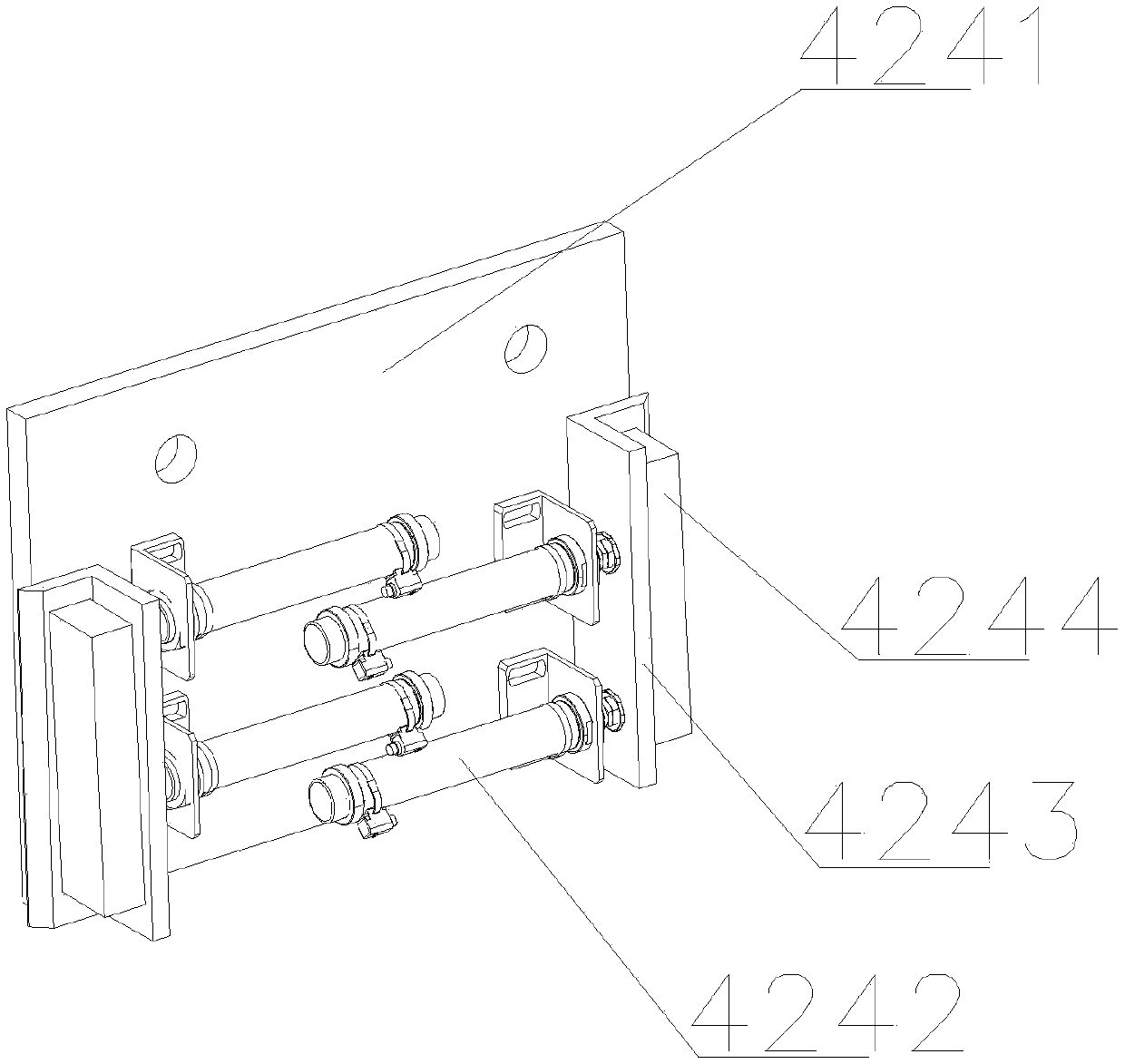 Product laminating, corner positioning and cutting mechanism