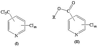 A kind of method for preparing carboxylate by electrochemical dechlorination of trichloromethylpyridine derivatives