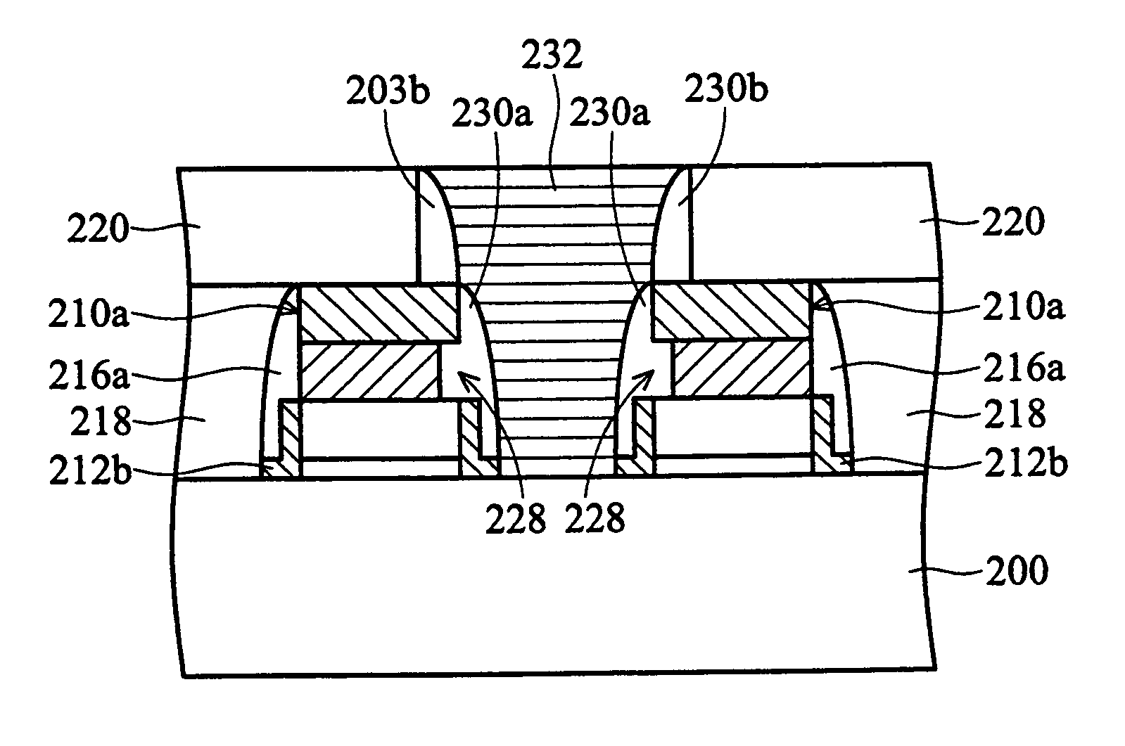 Word line structure with single-sided partially recessed gate structure