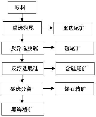 A beneficiation process of fine-grained tungsten-tin co-associated ore