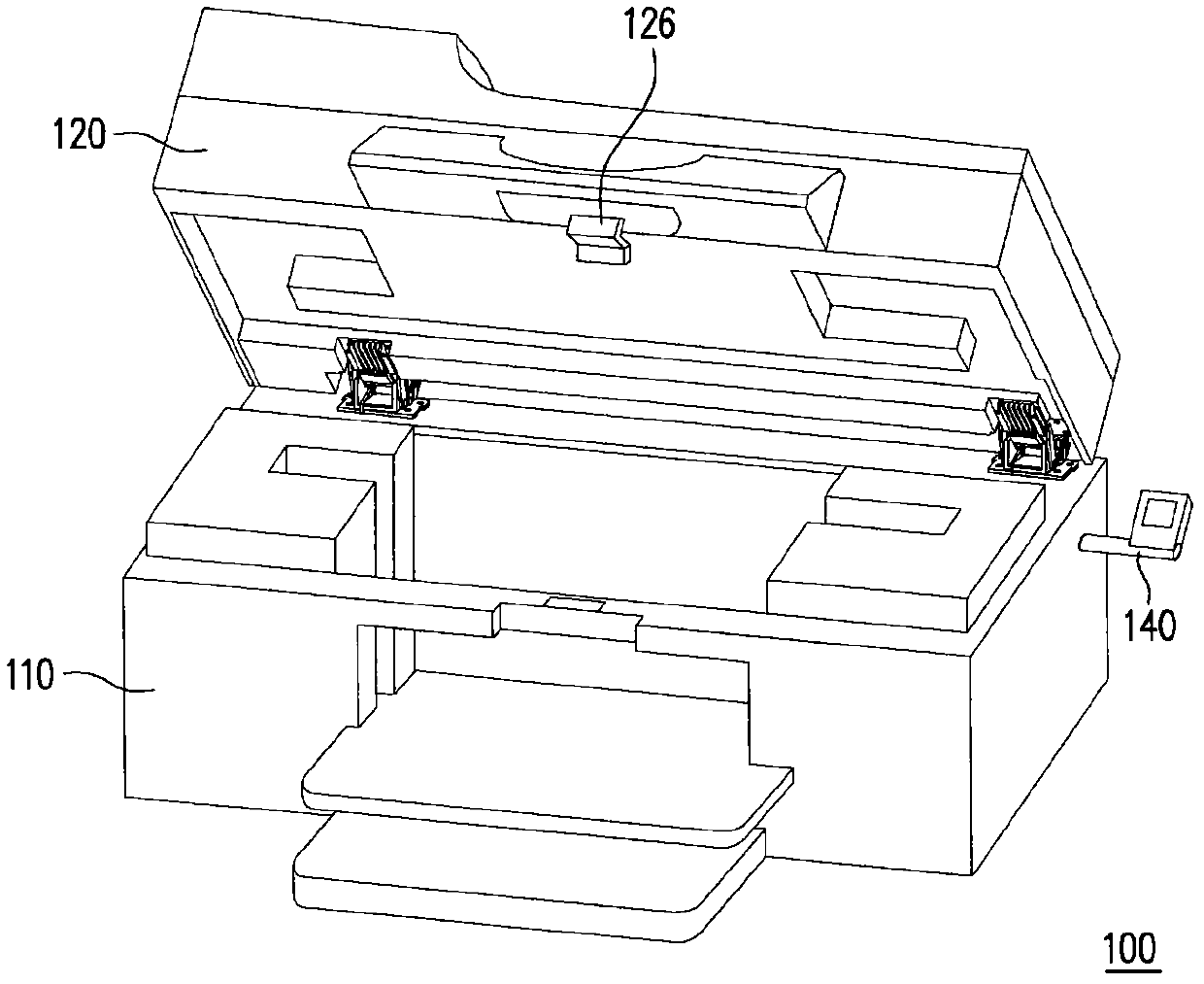 Automatic uncapping device of office equipment and office equipment applying automatic uncapping device