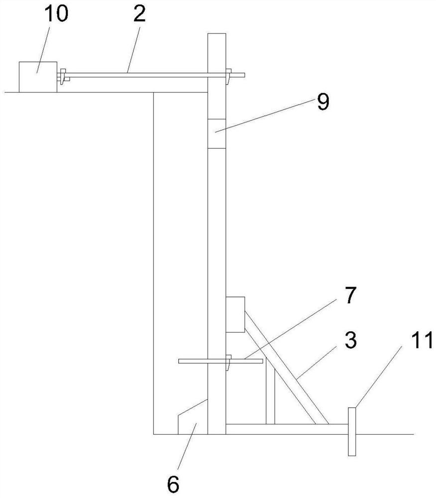 Excavating and lining integrated foundation pit vertical supporting device