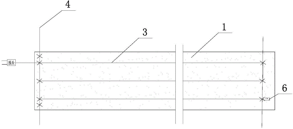 Hidden-buried electrical tracing floor tile paving construction method