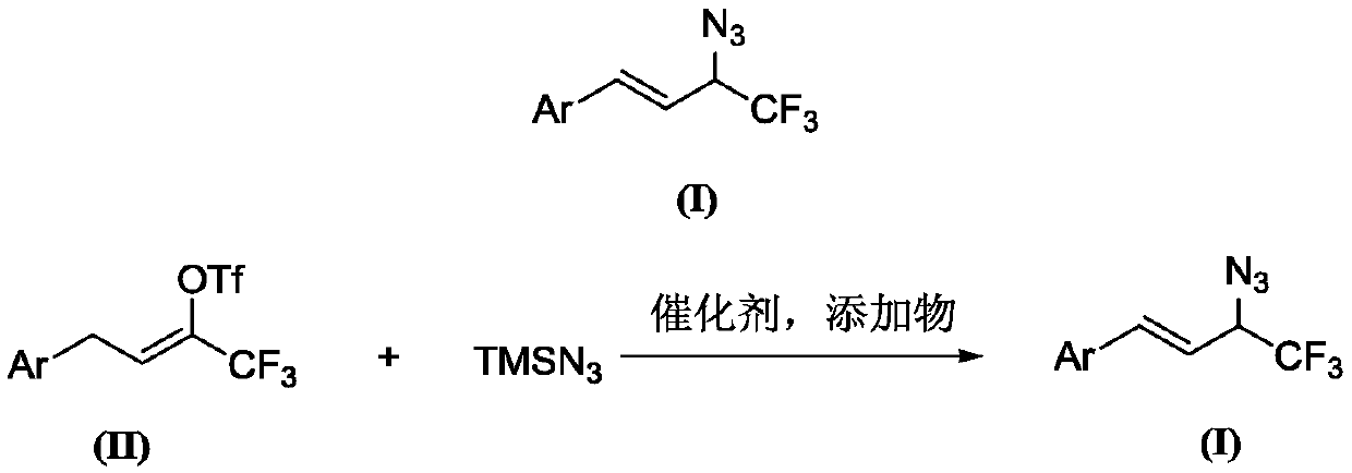 A kind of preparation method of 1-aryl-3-azido-4,4,4-trifluoro-1-butene compound
