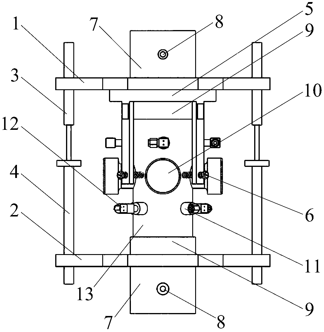 Sample sealing device and method for testing active and passive real-time acoustic waves in rock breaking process