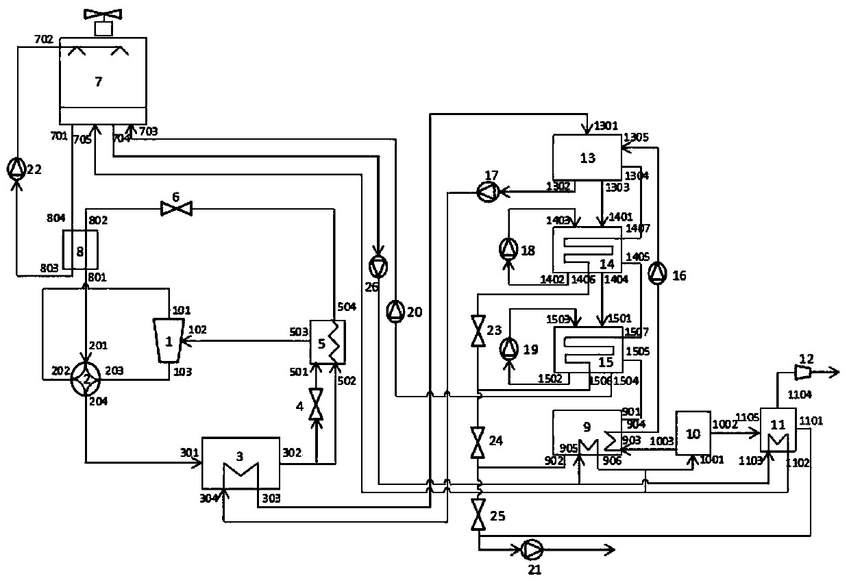 Low-temperature frostless heat pump system for exhaust sensible heat regeneration and method