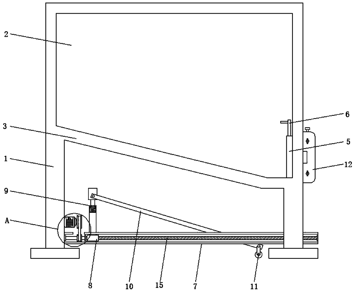 Automatic container fish outlet device