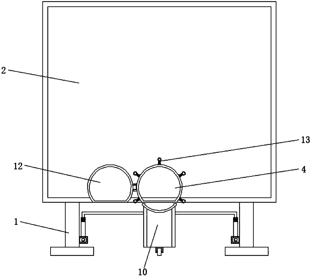 Automatic container fish outlet device