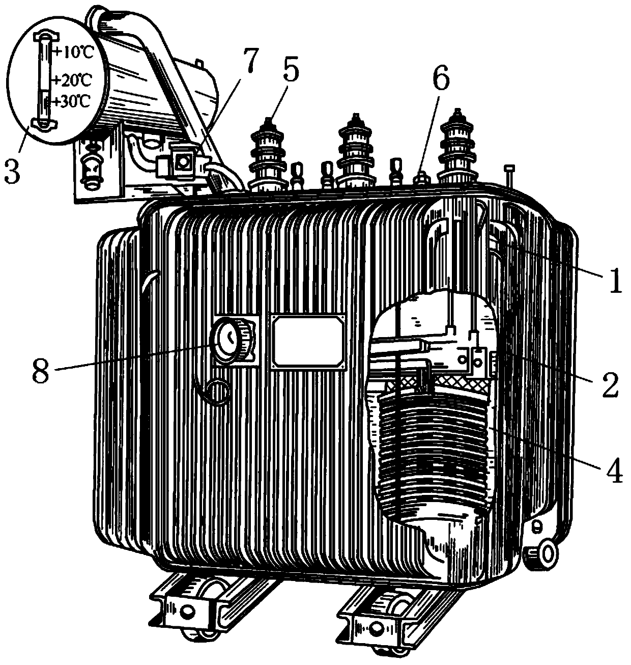 Transformer magnetic core and transformer