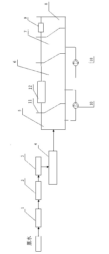 Novel constant water-level sequencing batch type sewage treatment device