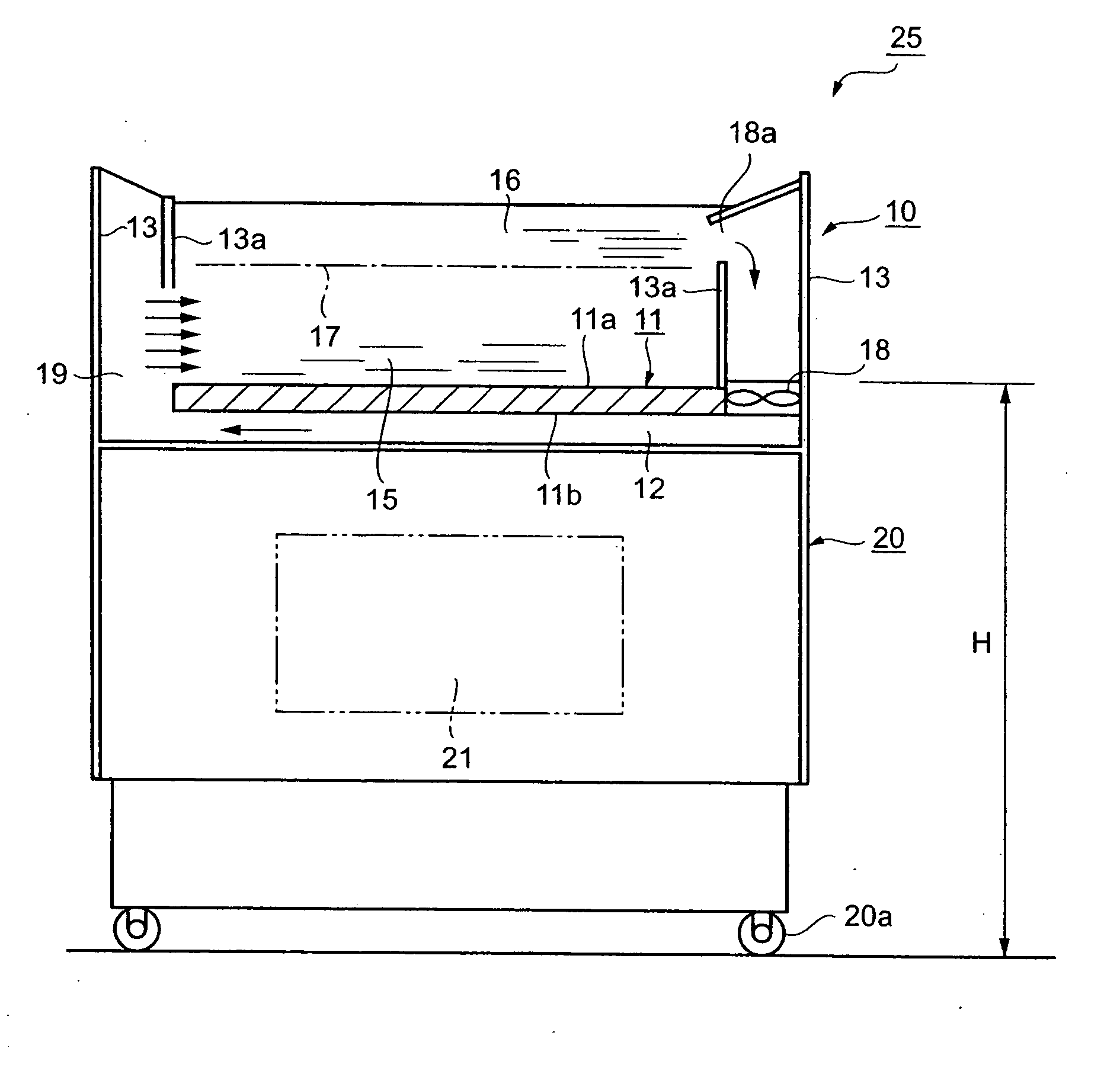 Low temperature zoning formation system for holding freshness of food