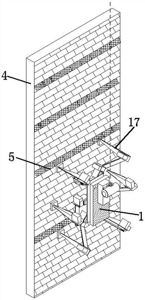 Intelligent wall leveling device for building construction