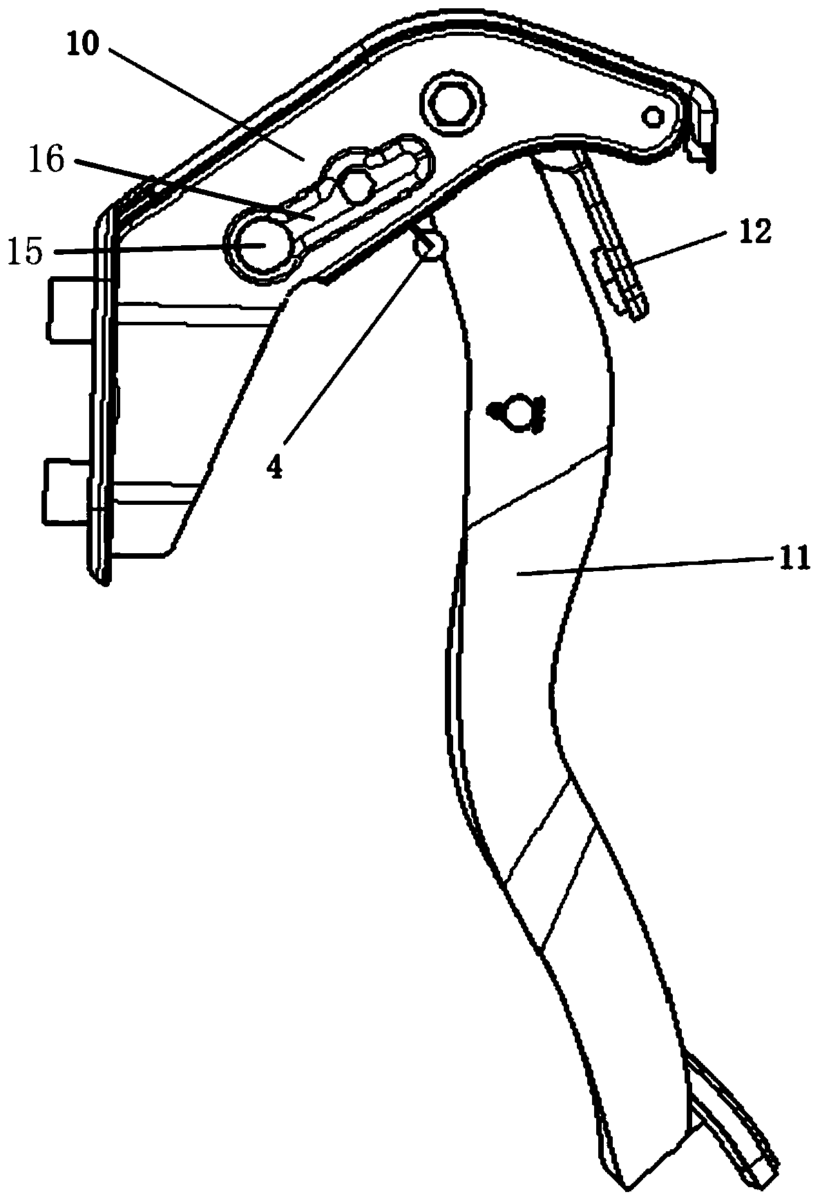 Vehicle, pedal structure, and elastic mechanism for pedal