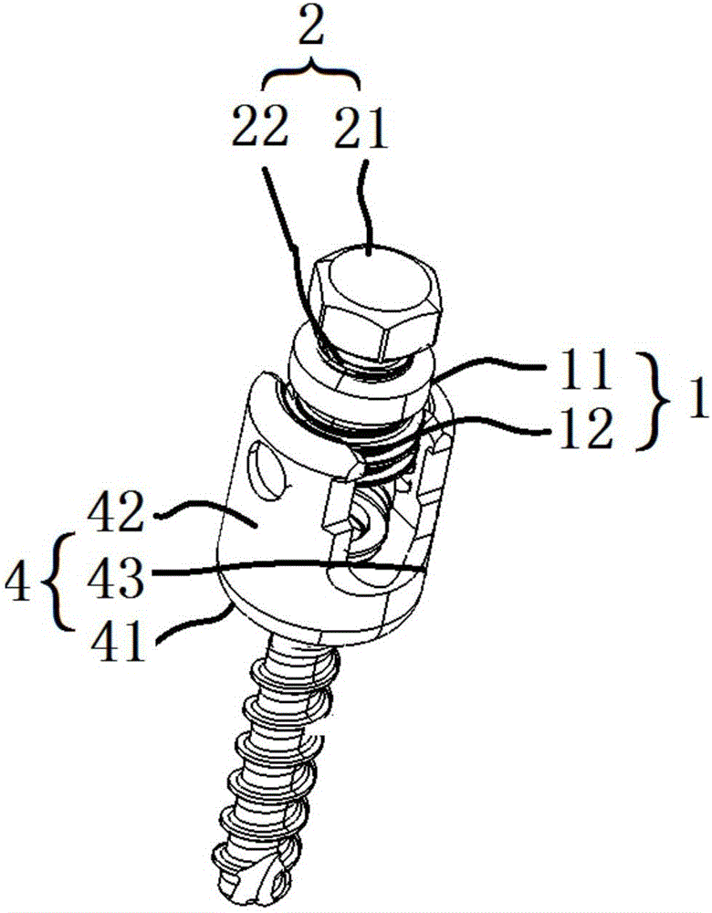 Lateral mass fixing device of pedicle screw