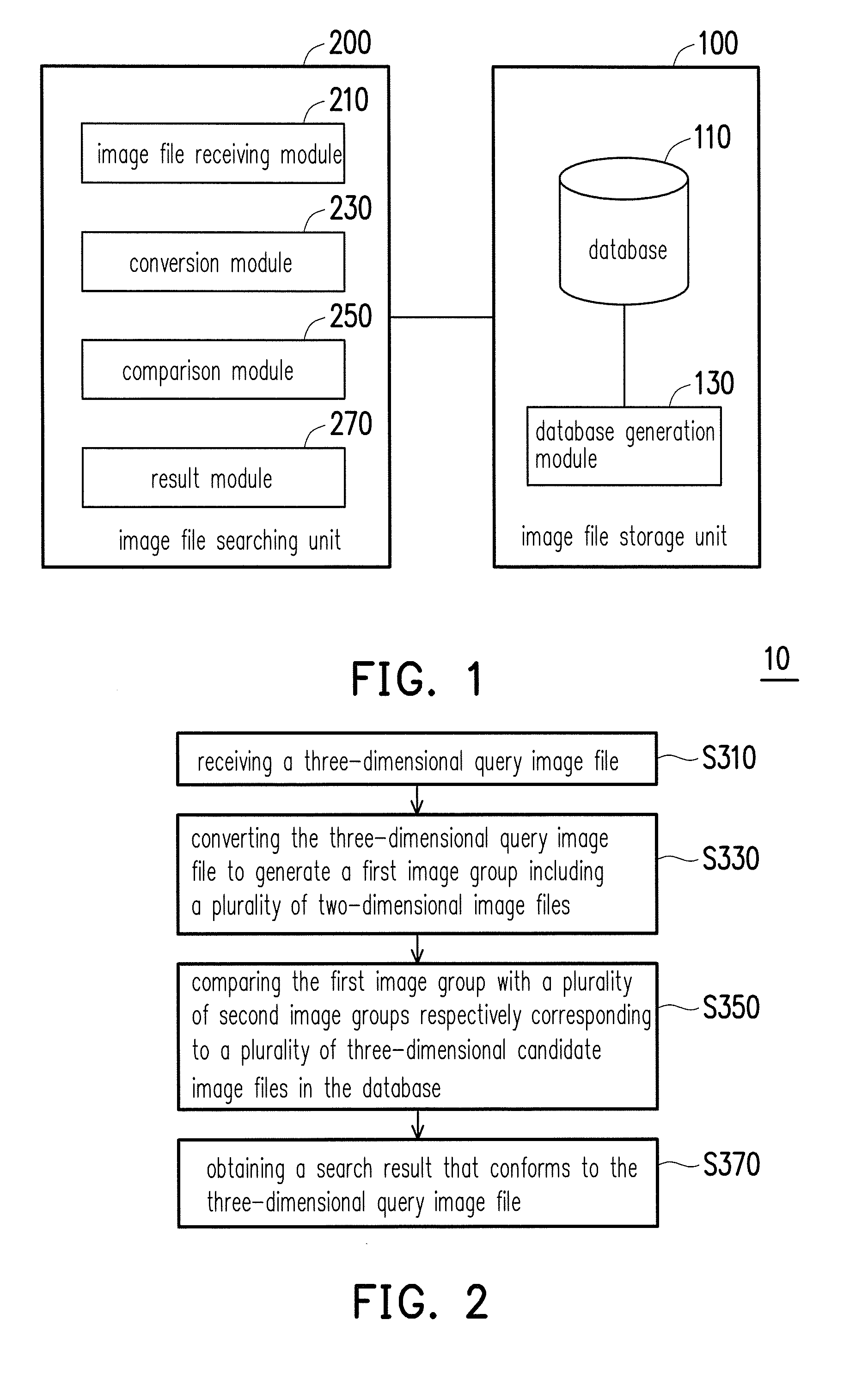 Three-dimensional image file searching method and three-dimensional image file searching system