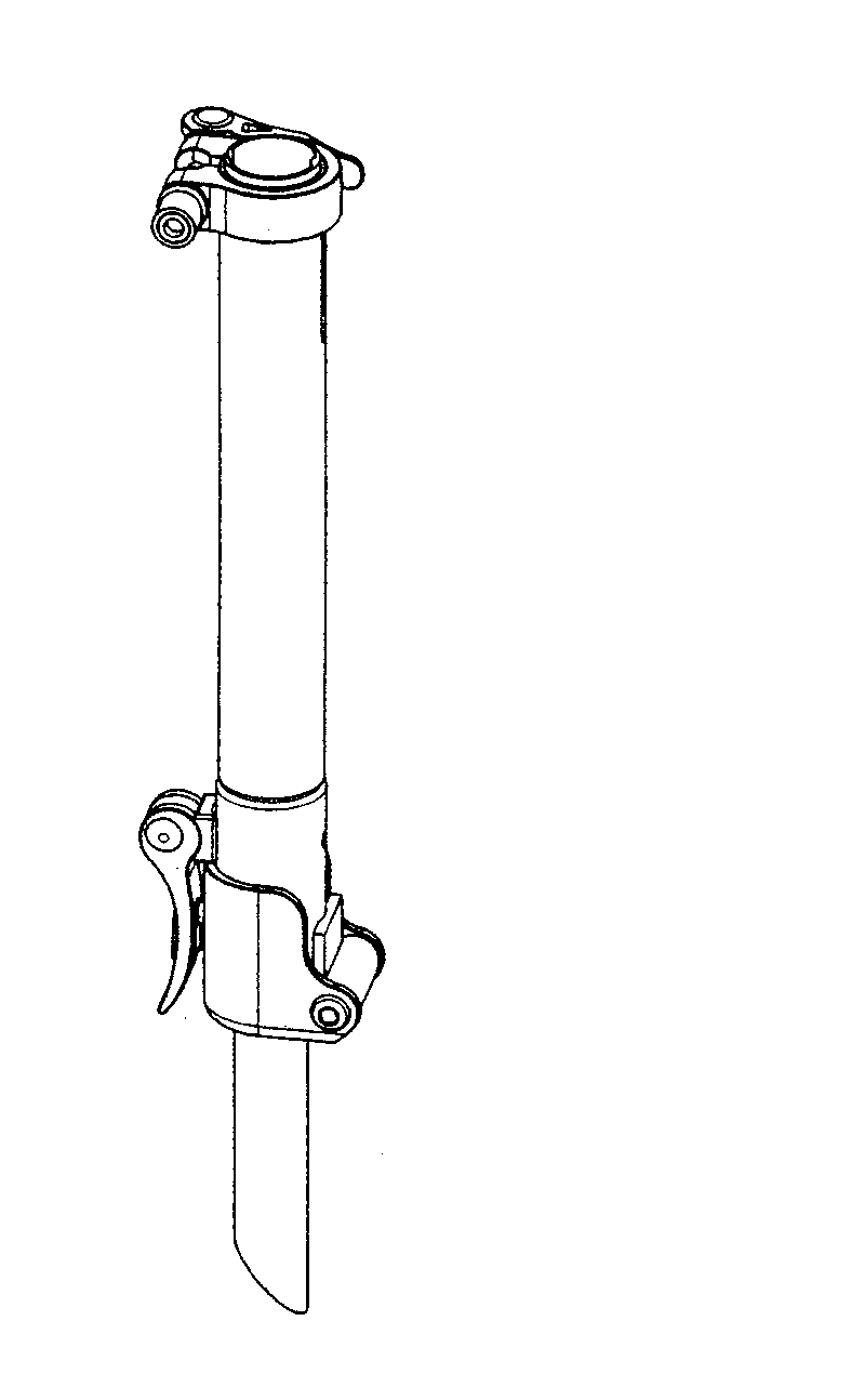 Semicircle-meshing folding handle vertical tube fast to demount and lock and having internal wedged bolt
