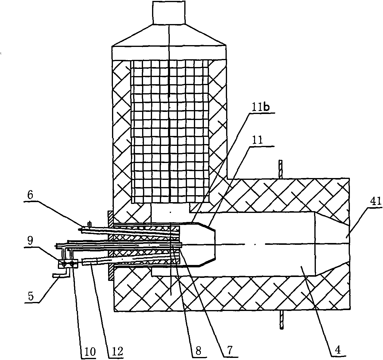 Flameless combustion heat accumulating type high-speed combustion nozzle