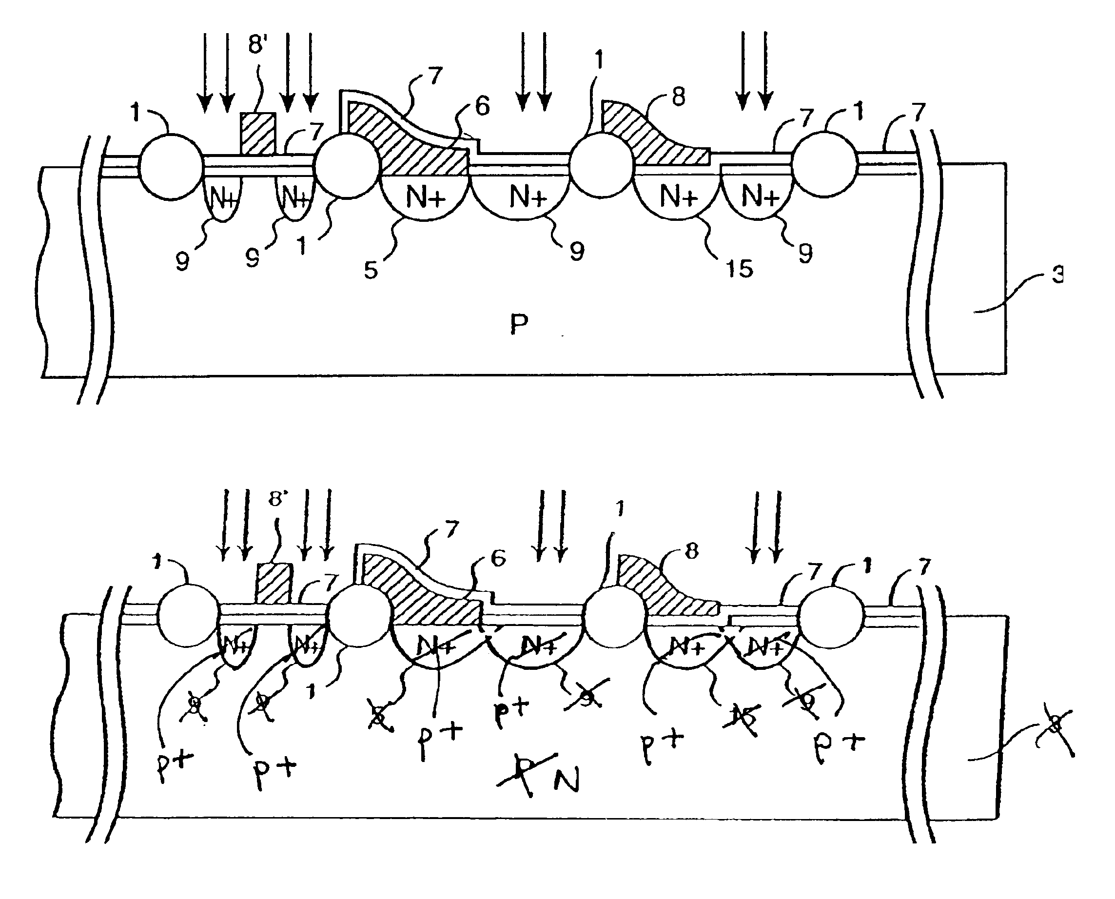 Programmable connector/isolator and double polysilicon layer CMOS process with buried contact using the same