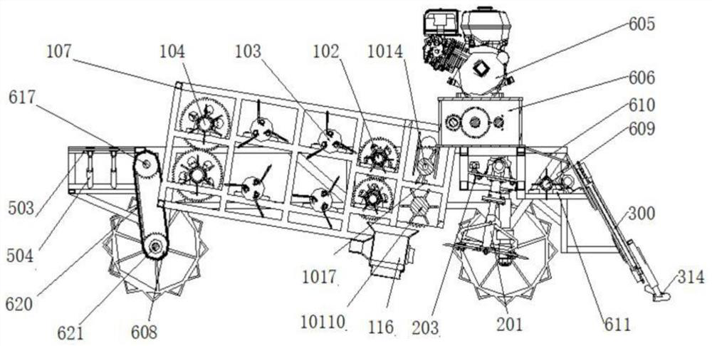 A small multifunctional sugarcane harvester