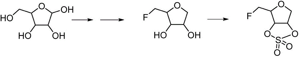 Synthesis process of fluoronucleoside