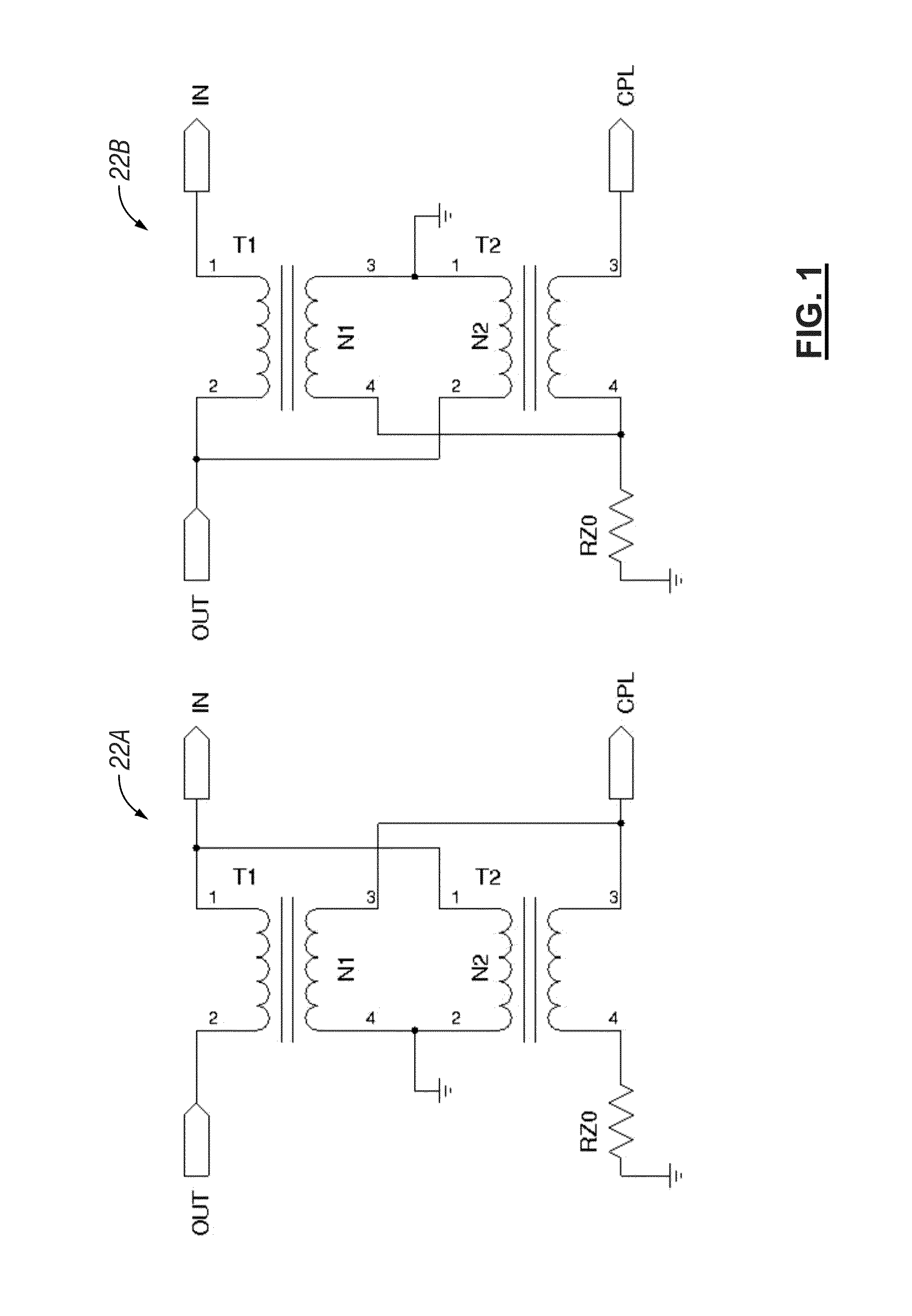 Power line device with directional coupler