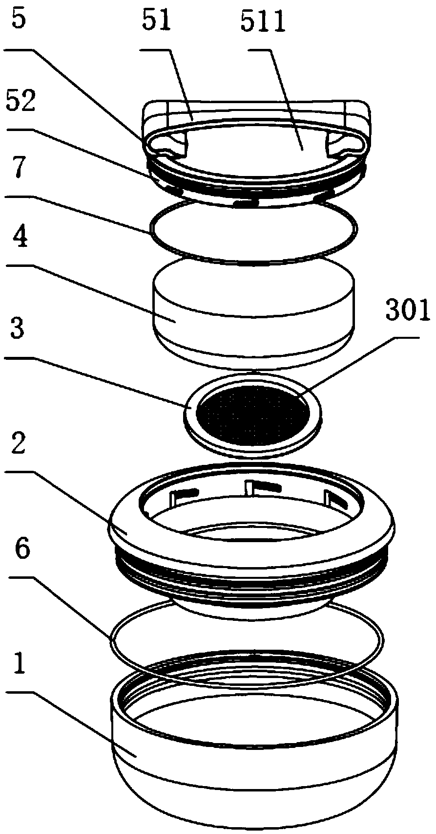 Makeup powder container