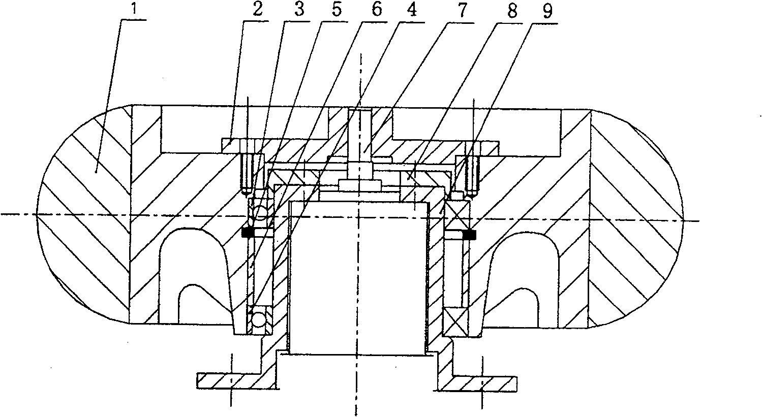 Football robot embedded type direct driving device