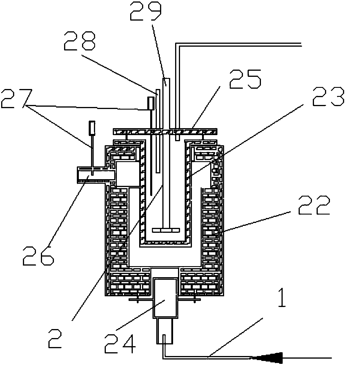 Pyrolysis reaction device applied to medical waste pyrolysis treatment system