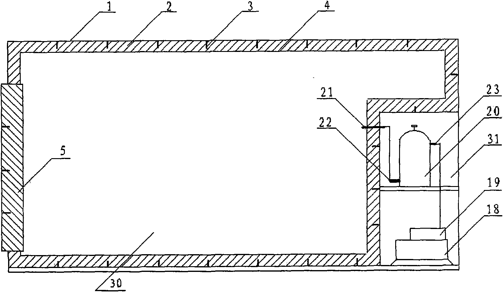 Fruit and vegetable refrigerating and fresh-retaining container with the function of pressure reduction