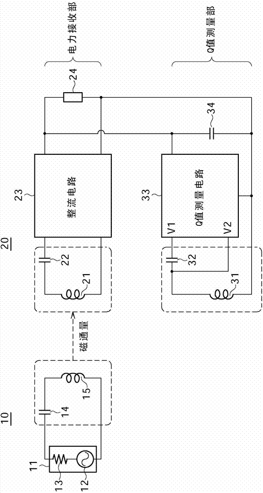 Detecting device, detecting system, power transmitting device, noncontact power transmission system, and detecting method