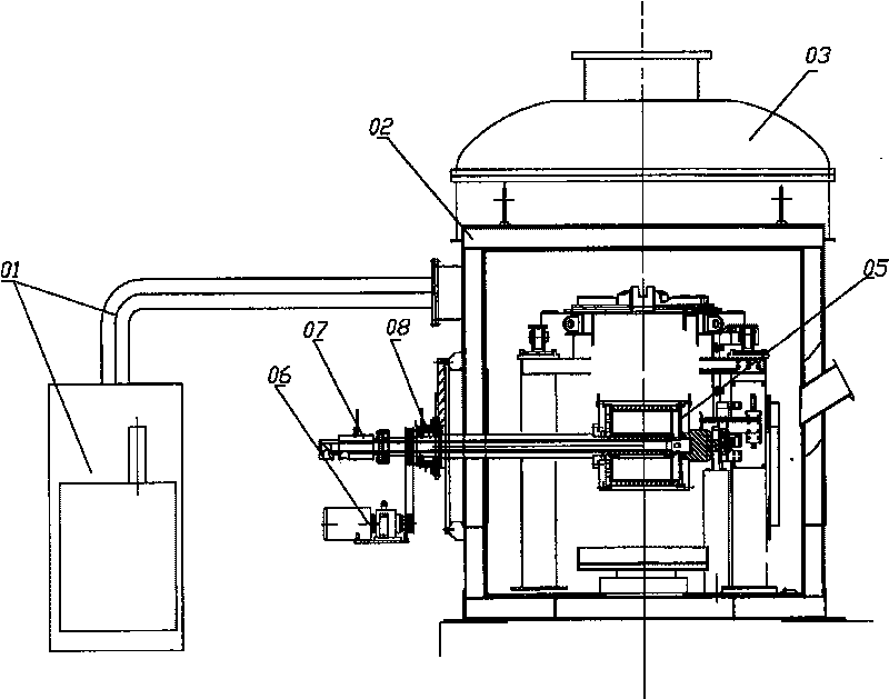Vacuum induction smelting furnance