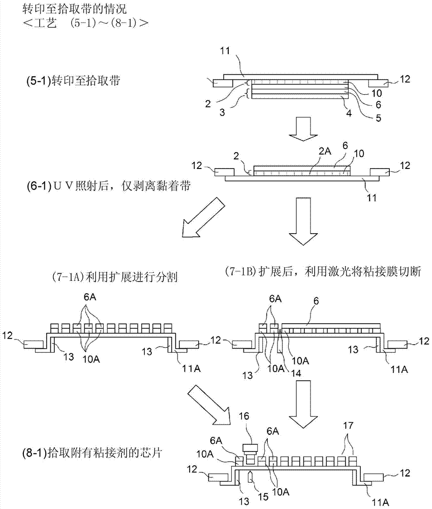 Method for manufacturing semiconductor chips and surface protective tape for thin-film grinding used in same