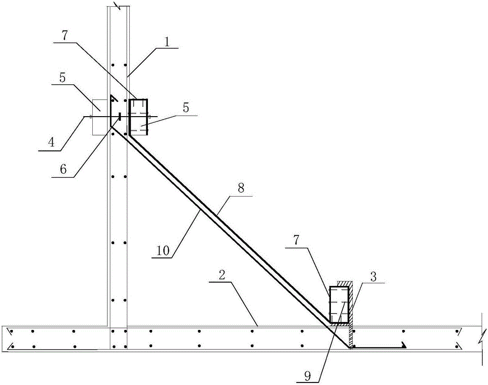 Pool axil angle steel wire mesh template construction method