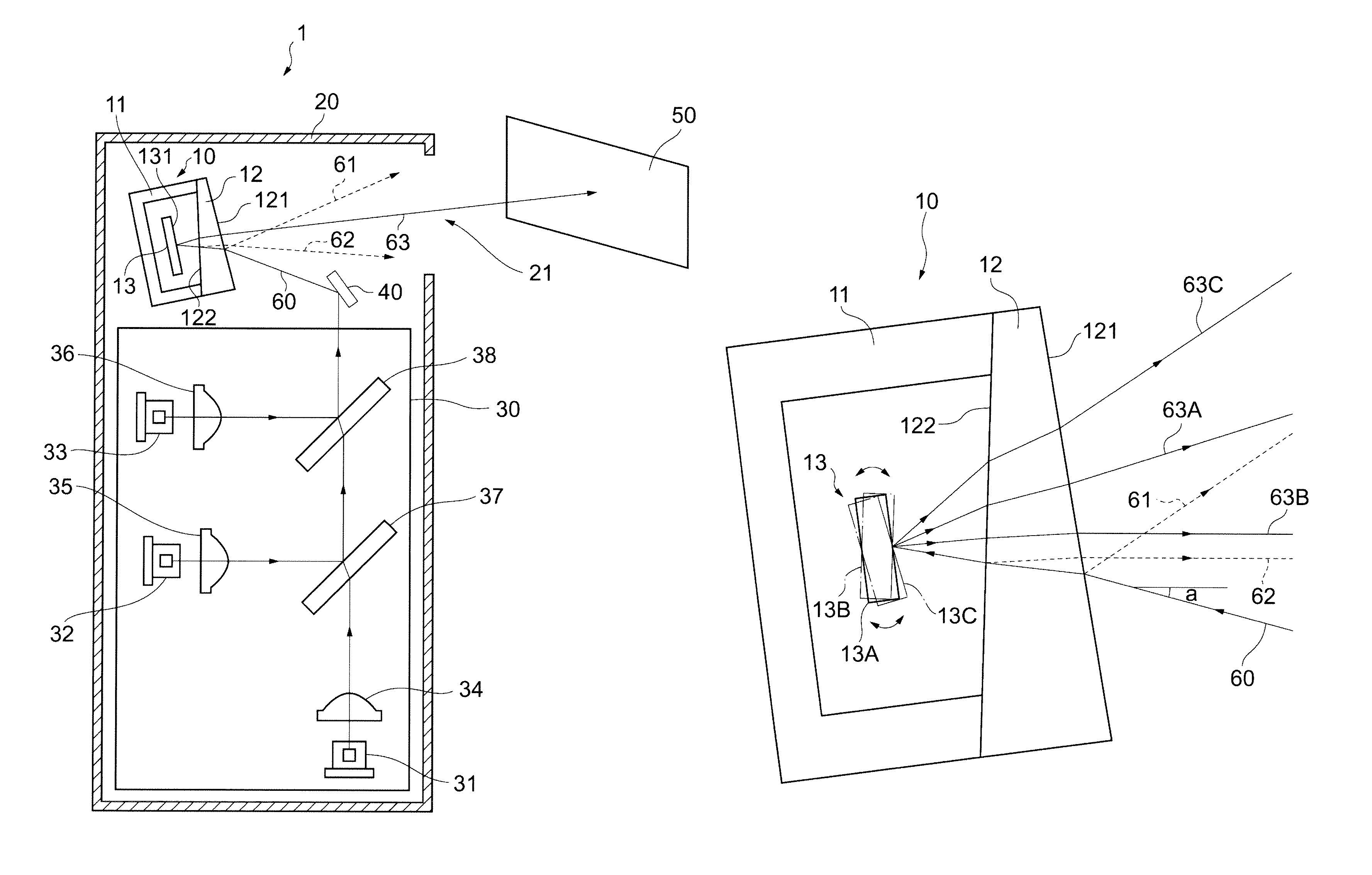 Optical scanning device and image display apparatus