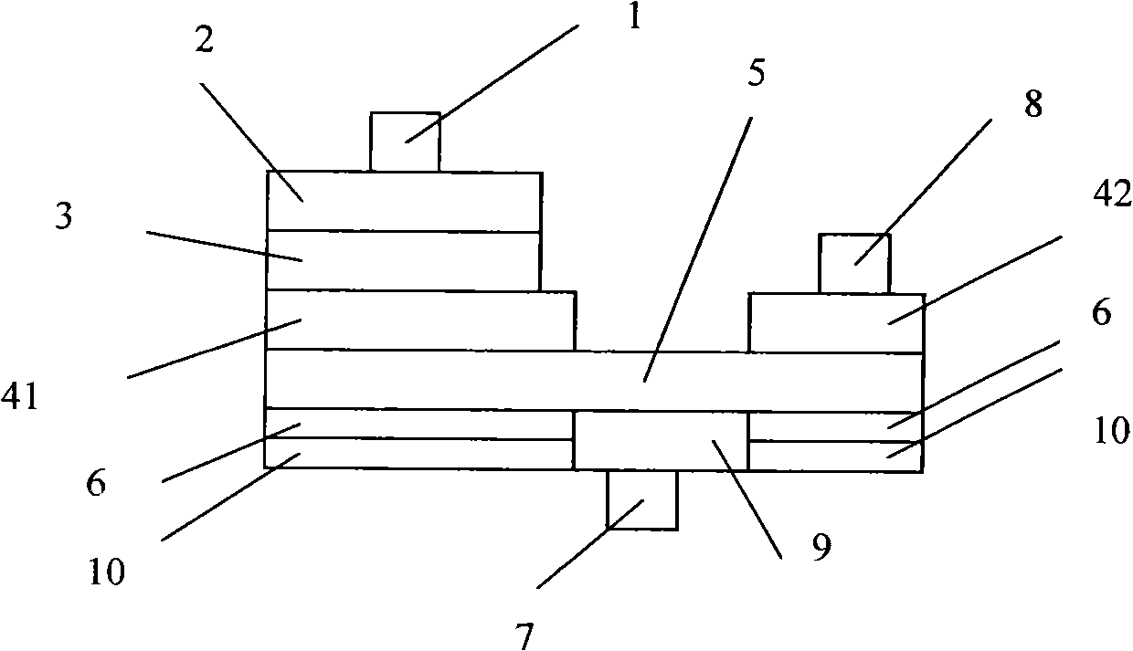Metal semiconductor field effect light emitting transistor and preparing method thereof