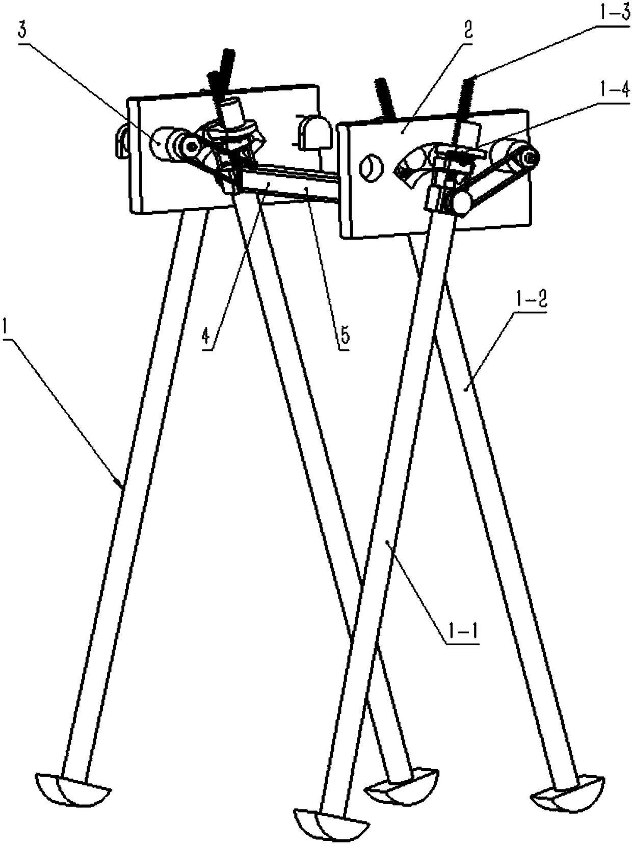 Semi-passive walking device and control method thereof