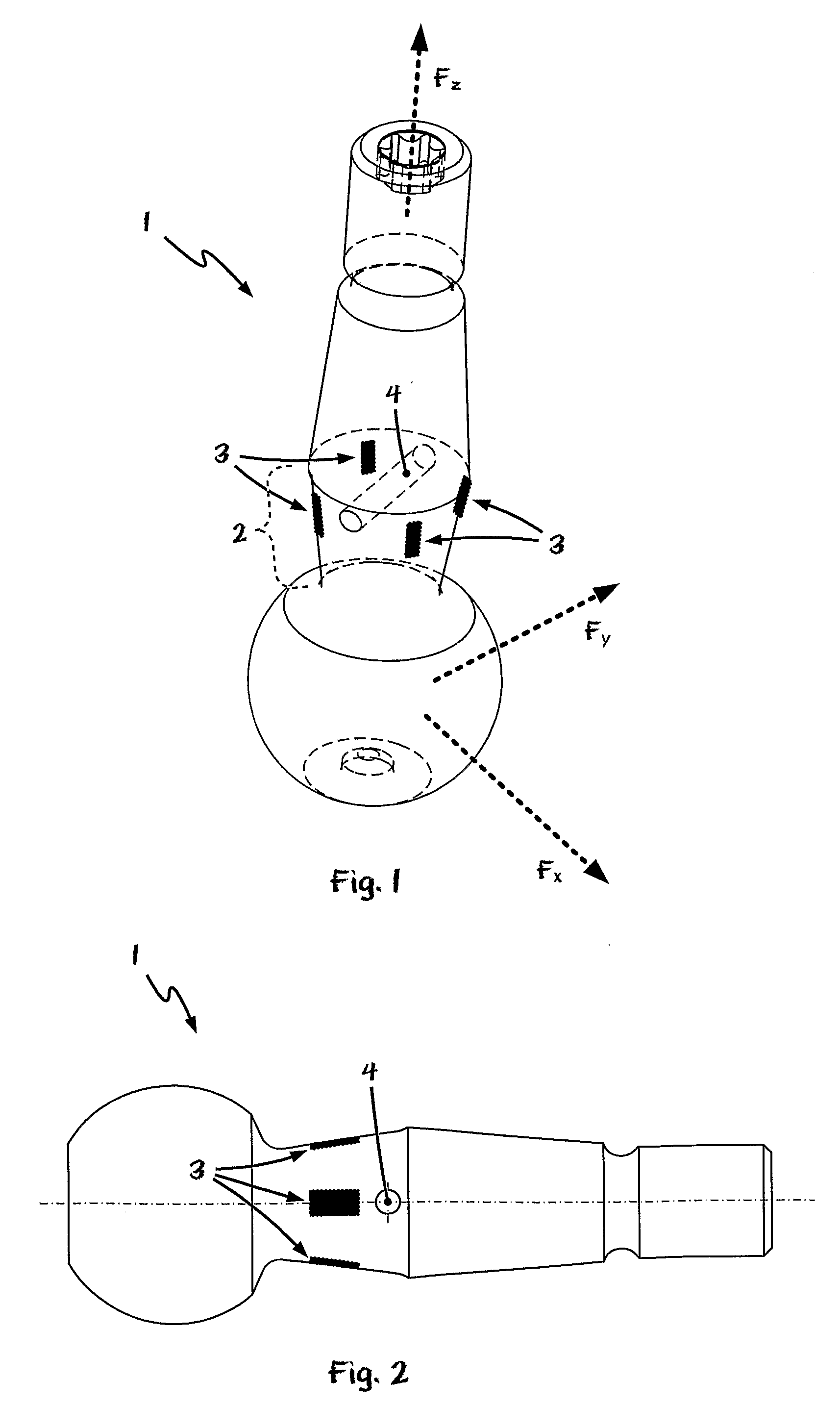 Load-Sensing System with at Least One Ball and Socket Joint