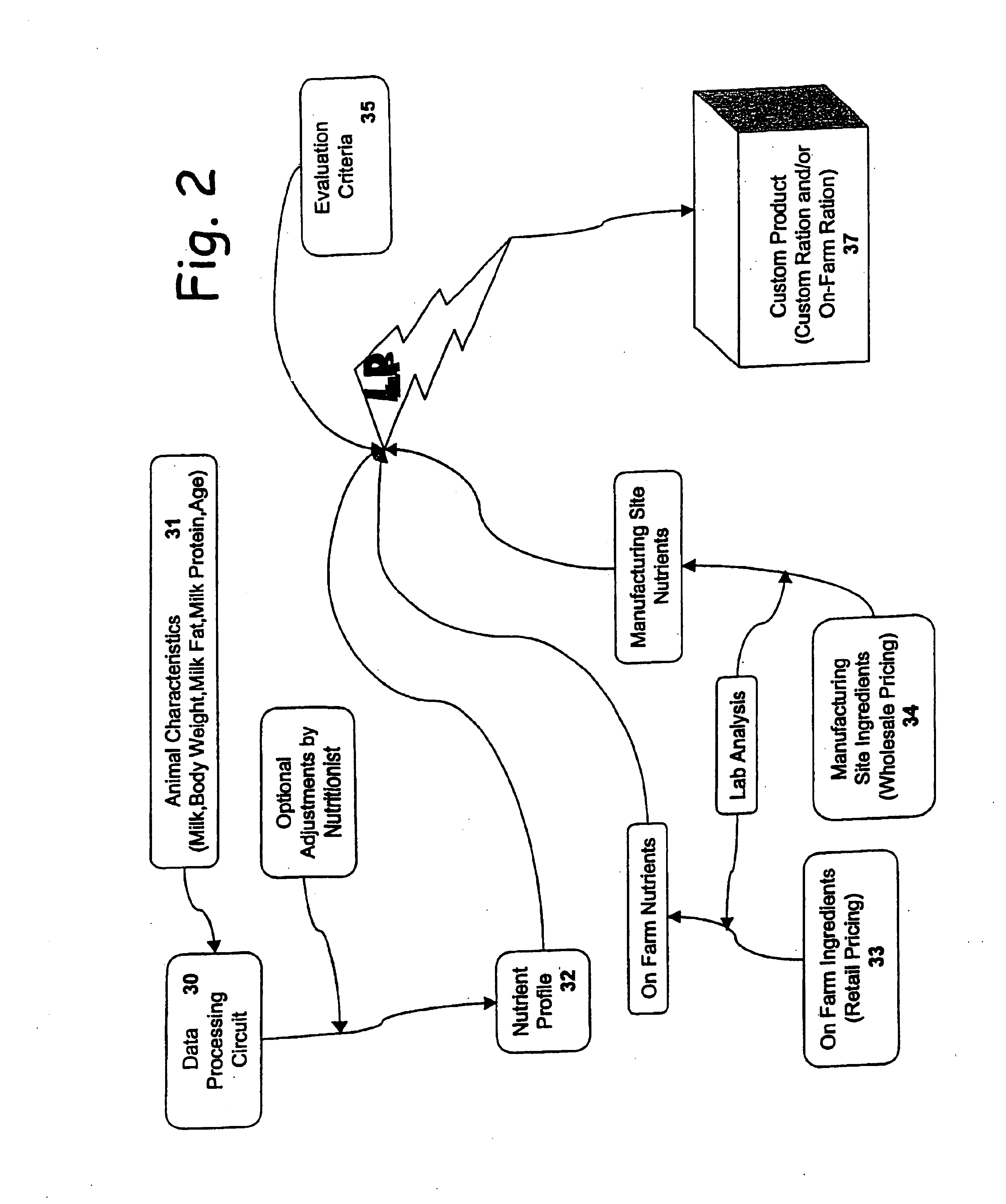 Computer system for determining a customized animal feed