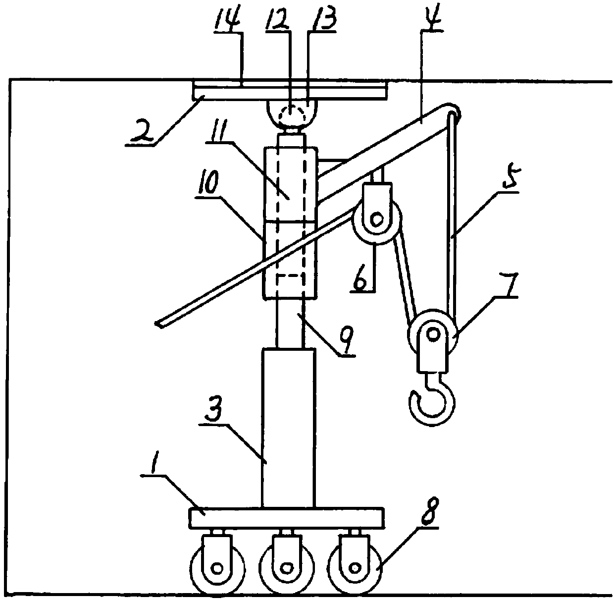 Hydraulic home decoration crane and using method thereof