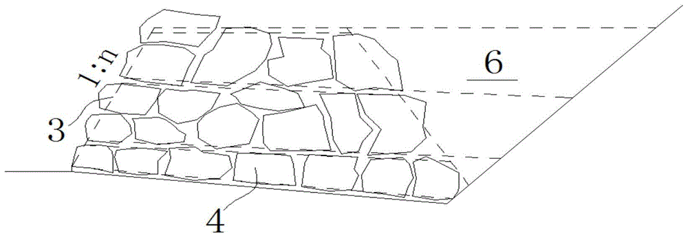 A kind of block stone gravity retaining wall and construction method thereof