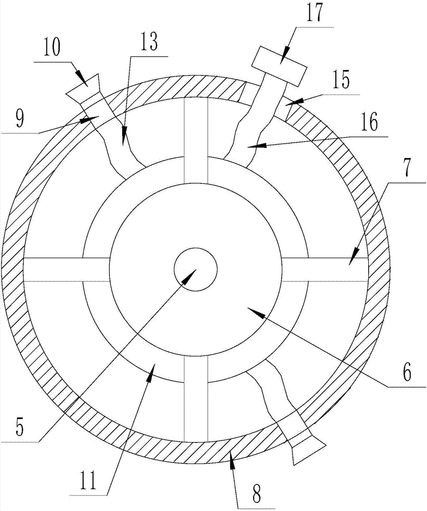 Spraying device for green vegetation