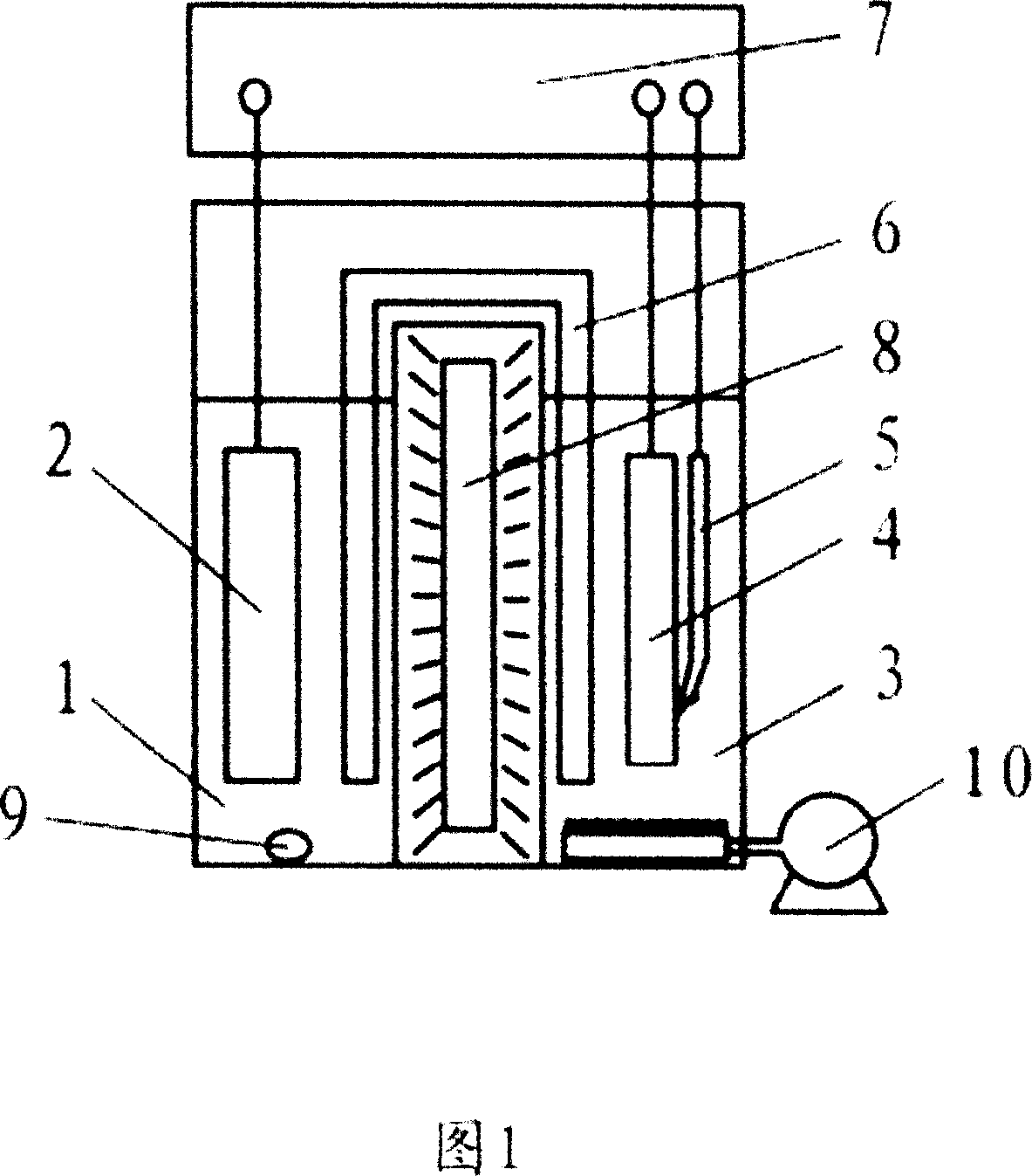 Photoelectrical chemical synergistic catalytic reaction waste water treatment method and device